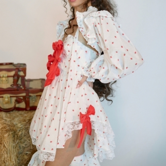 Selkie La Fraise Cake Shop Dress W/Shrug - Picture 5 of 16